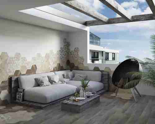 Плитка клинкерная напольная Paradyz Hexx Universum Crema Heksagon 26х26